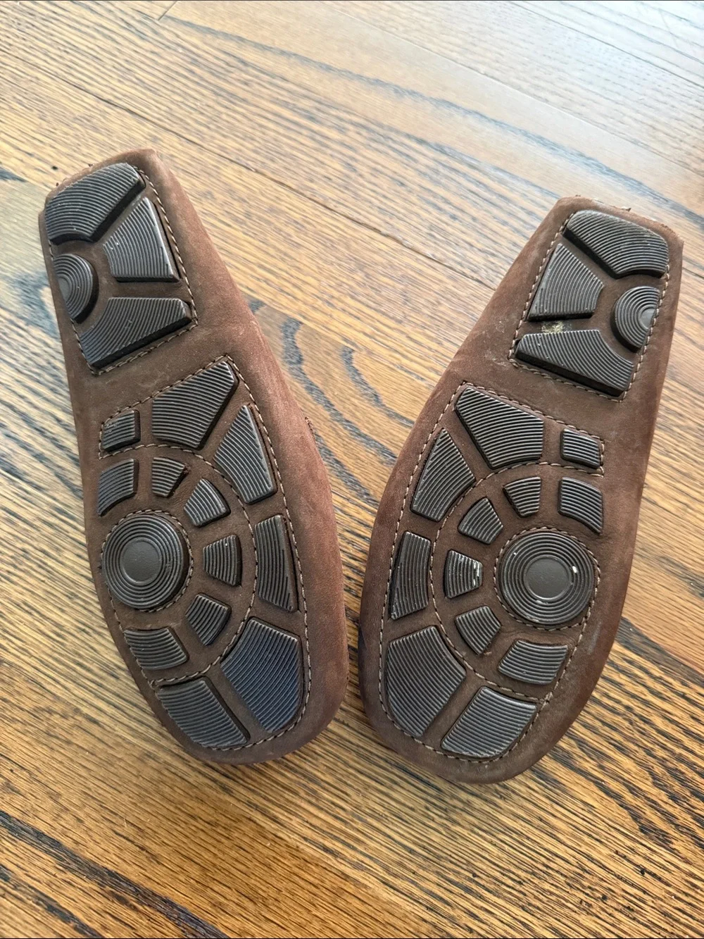 E Pocholin Kids 1 Suede Moccasin Loafers in Brown